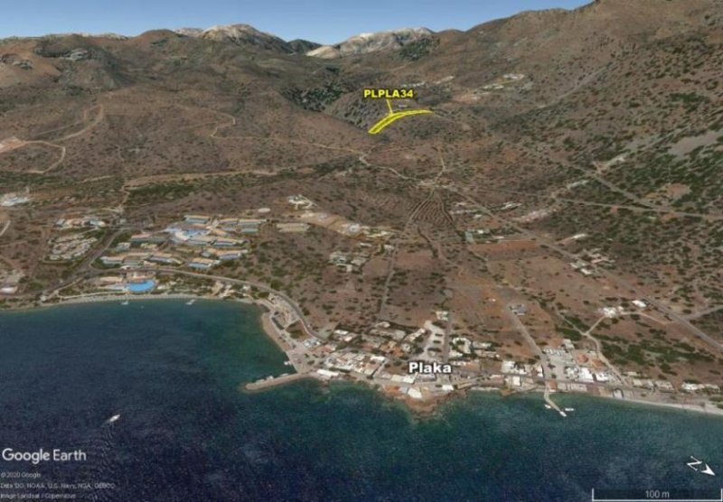 Plaka bei Elounda Kreta, Plaka Elounda: Grundstück mit Meerblick zum Verkauf Grundstück kaufen